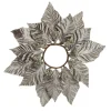 Silver Velour Poinsettia Candle Wreath Clearance