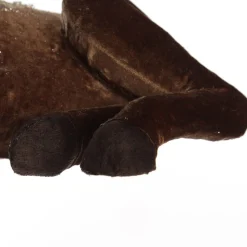 Sitting Velvet Chocolate Deer with Fur and Jewels Shop