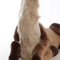 Sitting Velvet Chocolate Deer with Fur and Jewels Shop