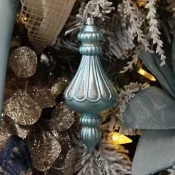 Sky Blue Christmas Finial Decoration Outlet