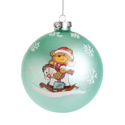 Sky Blue Rocking Horse Christmas Bauble Shop