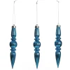 Small Blue Christmas Finial Decoration - Set of 3 Best