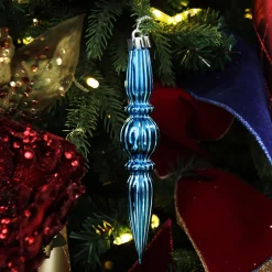 Small Blue Christmas Finial Decoration - Set of 3 Best