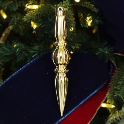 Small Champagne Christmas Finial Decoration - Set of 3 Clearance