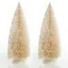 Small Ivory Bottle Brush Tree - Set of 2 Online
