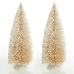 Small Ivory Bottle Brush Tree - Set of 2 Online