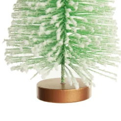 Small Pink and Mint Snowy Bottle Brush Tree - Set of 2 Discount