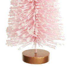 Small Pink and Mint Snowy Bottle Brush Tree - Set of 2 Discount