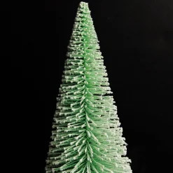 Small Pink and Mint Snowy Bottle Brush Tree - Set of 2 Discount