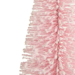 Small Pink and Mint Snowy Bottle Brush Tree - Set of 2 Discount