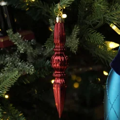 Small Red Christmas Finial Decoration - Set of 3 Outlet