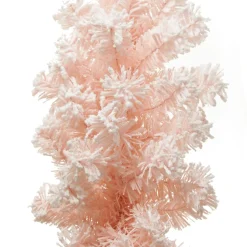 Snow Flocked Pink Fir Christmas Garland Best