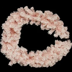 Snow Flocked Pink Fir Christmas Garland Best