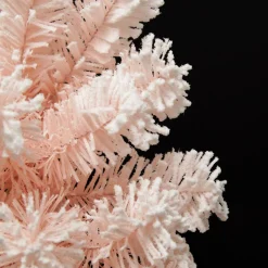 Snow Flocked Pink Fir Christmas Garland Best