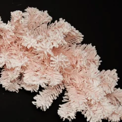 Snow Flocked Pink Fir Christmas Garland Best
