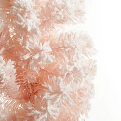 Snow Flocked Pink Fir Christmas Garland Best