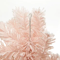 Snow Flocked Pink Fir Christmas Garland Best