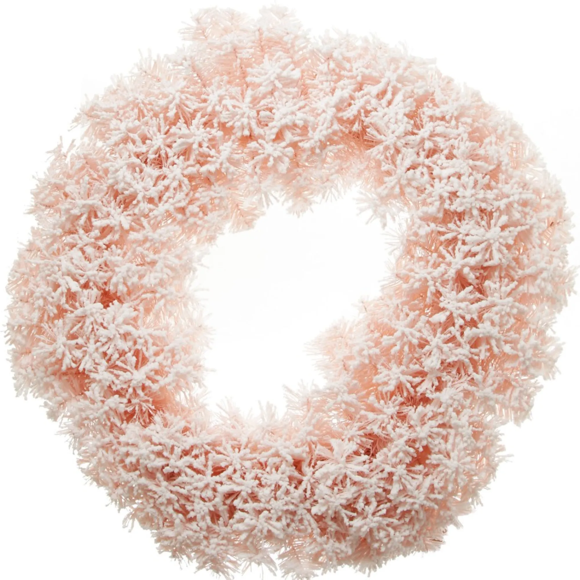 Snow Flocked Pink Fir Christmas Wreath Cheap