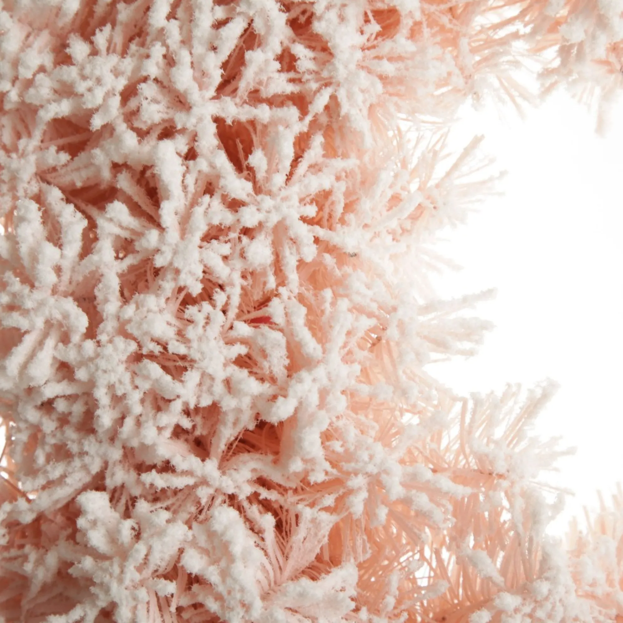 Snow Flocked Pink Fir Christmas Wreath Cheap