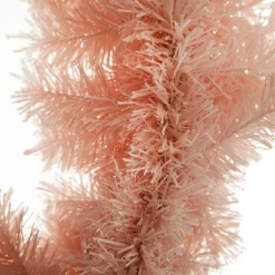 Snow Flocked Pink Fir Christmas Wreath Cheap