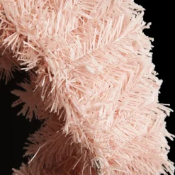 Snow Flocked Pink Fir Christmas Wreath Cheap