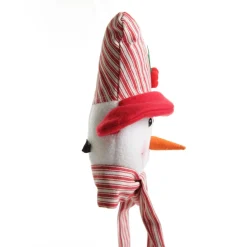 Snowman Head Striped Tree Topper New