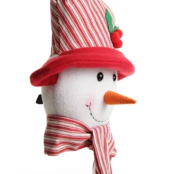 Snowman Head Striped Tree Topper New
