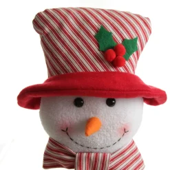 Snowman Head Striped Tree Topper New