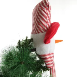 Snowman Head Striped Tree Topper New