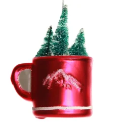 Snowman in Mug Christmas Tree Decoration Cheap