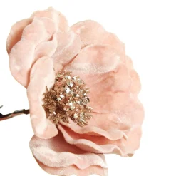 Soft Pink Velvet Magnolia Flower Clip Discount