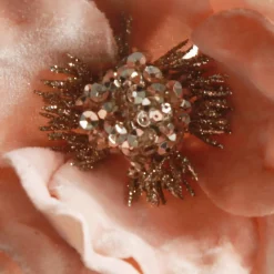 Soft Pink Velvet Magnolia Flower Clip Discount