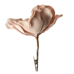 Soft Pink Velvet Magnolia Flower Clip Discount