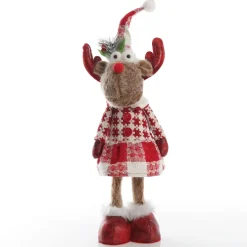 Standing Girl Reindeer Bobble Body Christmas Ornament Flash Sale
