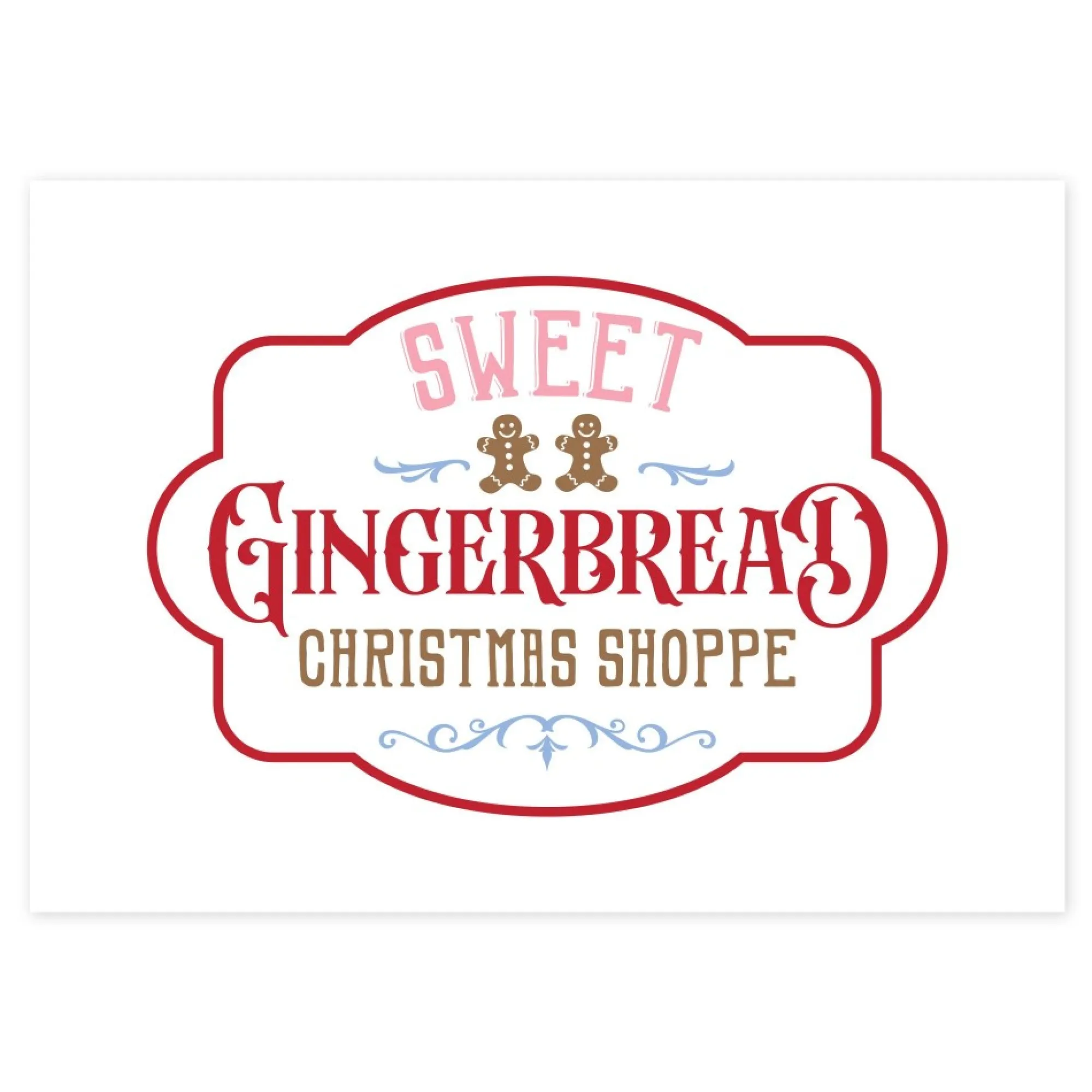 Sweet Gingerbread Christmas Poster Clearance