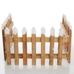 Tall Snow Capped Natural Wooden Picket Fence Best