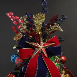 Tartan and Gold Trim 3D Star Christmas Tree Topper Best