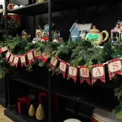Tartan Merry Christmas Bunting Cheap