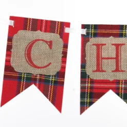 Tartan Merry Christmas Bunting Cheap
