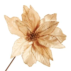 Taupe Flower Stem Glitter Ball Centre Hot