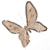 Taupe Sequin and Jewel Butterfly Clip Discount