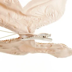 Taupe Sequin and Jewel Butterfly Clip Discount