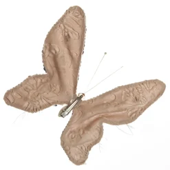 Taupe Sequin and Jewel Butterfly Clip Discount