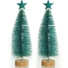 Teal Bottle Brush Tree - Small Set of 2 Shop