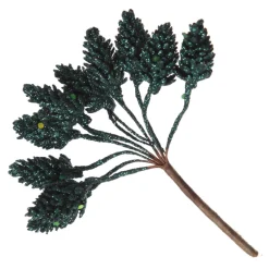 Teal Glitter Pinecone Clusters - Set of 2 Hot