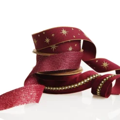 Three Assorted Burgundy and Gold Ribbons Store