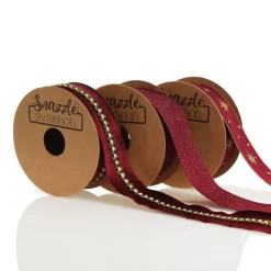 Three Assorted Burgundy and Gold Ribbons Store
