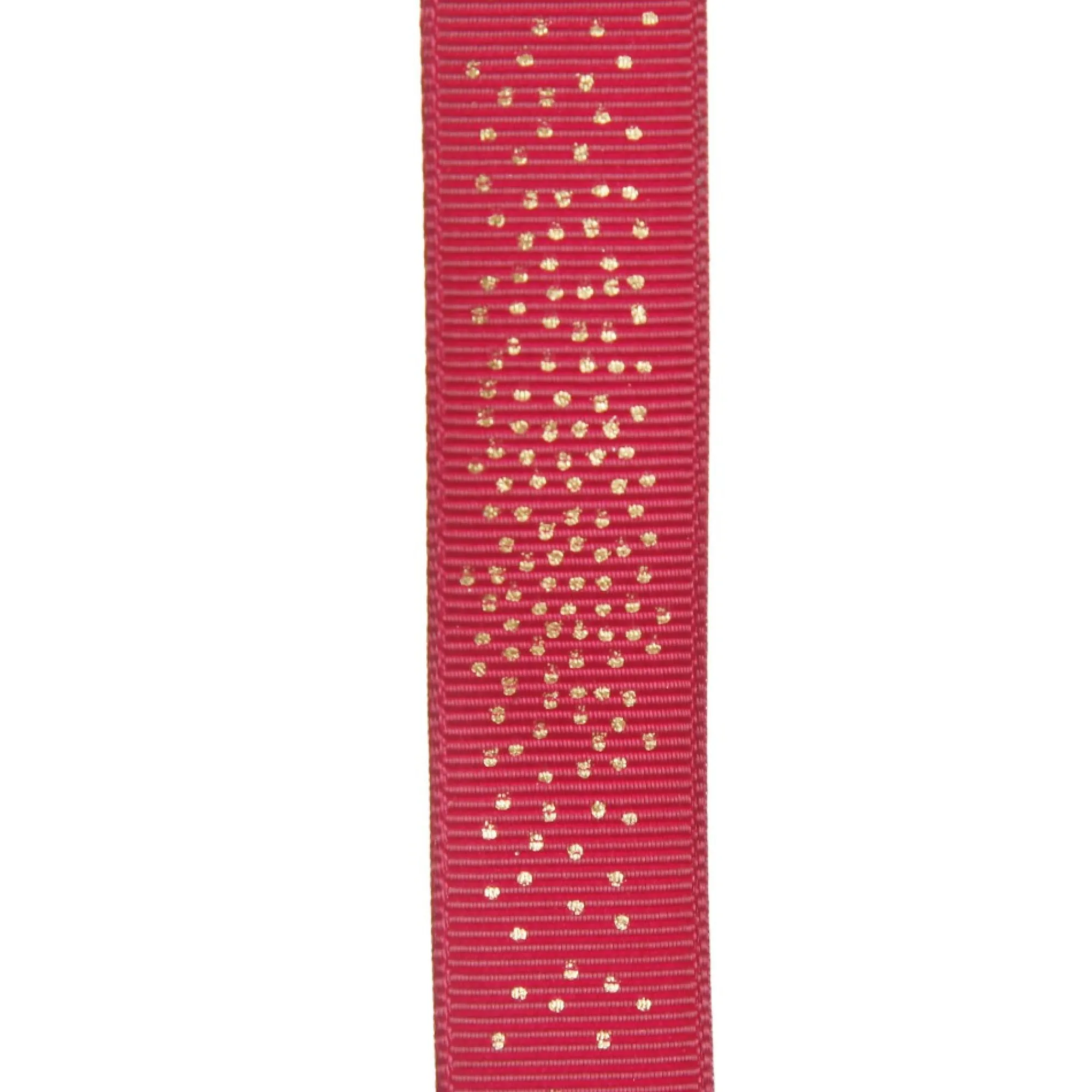 Three Assorted Burgundy and Gold Stars and Dots Christmas Ribbons Hot