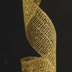 Three Assorted Ivory and Champagne Mesh and Glitter Dots Christmas Ribbons Sale