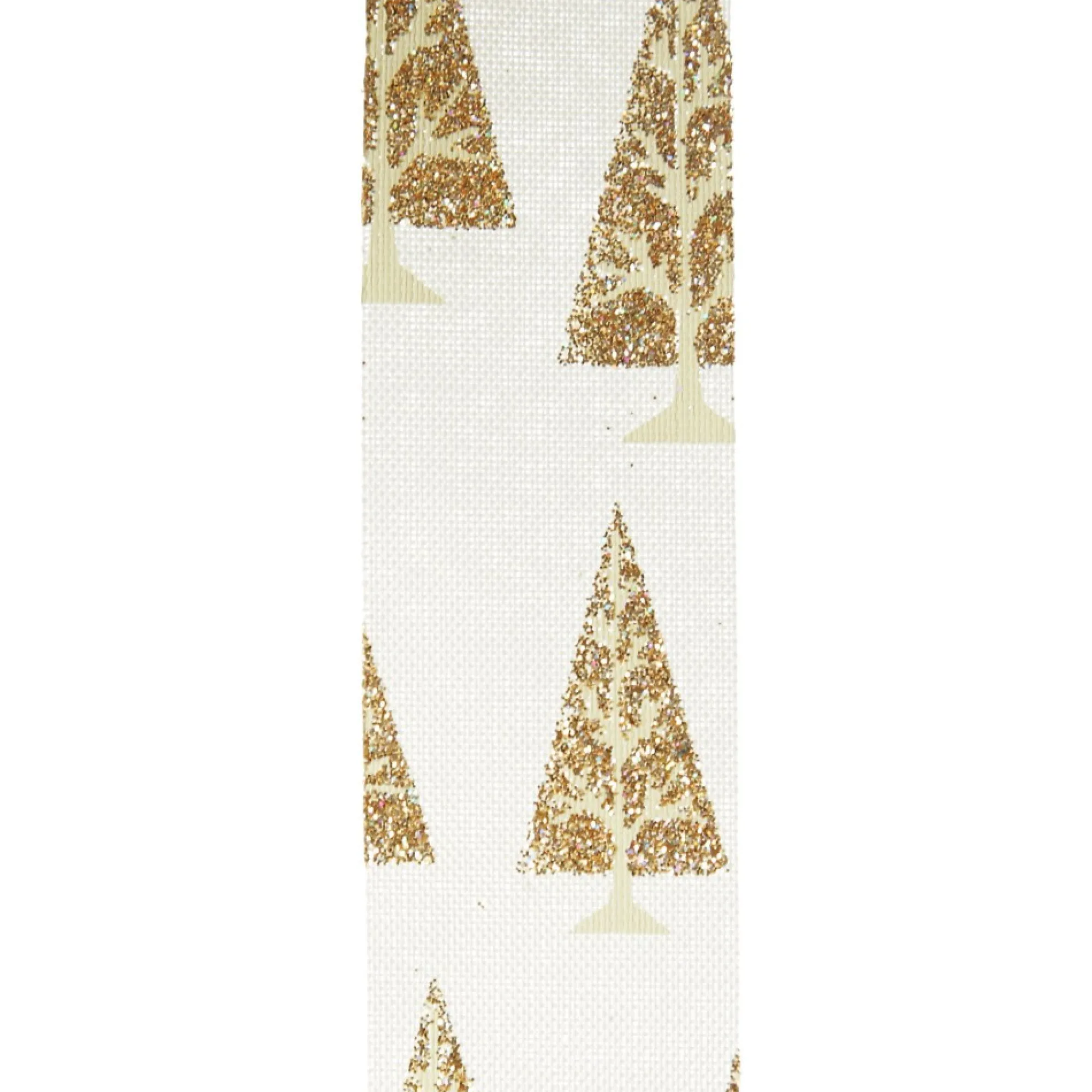 Three Assorted Ivory and Champagne Braid and Glitter Christmas Ribbons Best